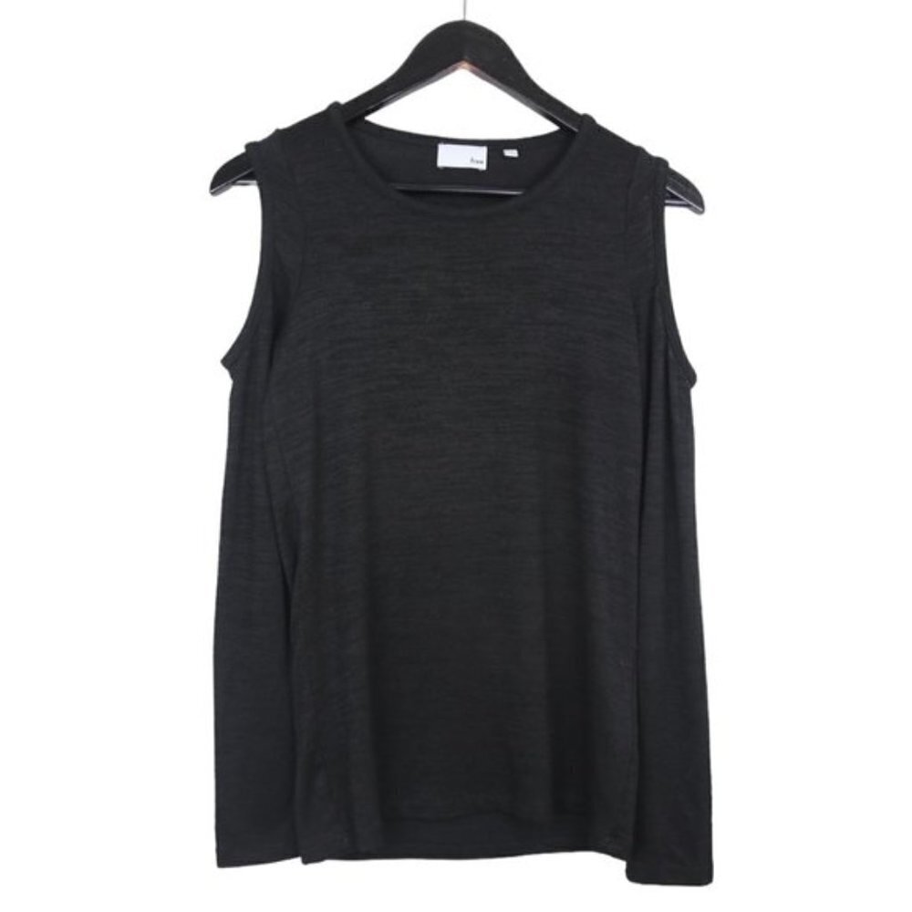 ARITZIA Wilfred Free Arrington Cold Shoulder Top Black Size Medium - Picture 1 of 7